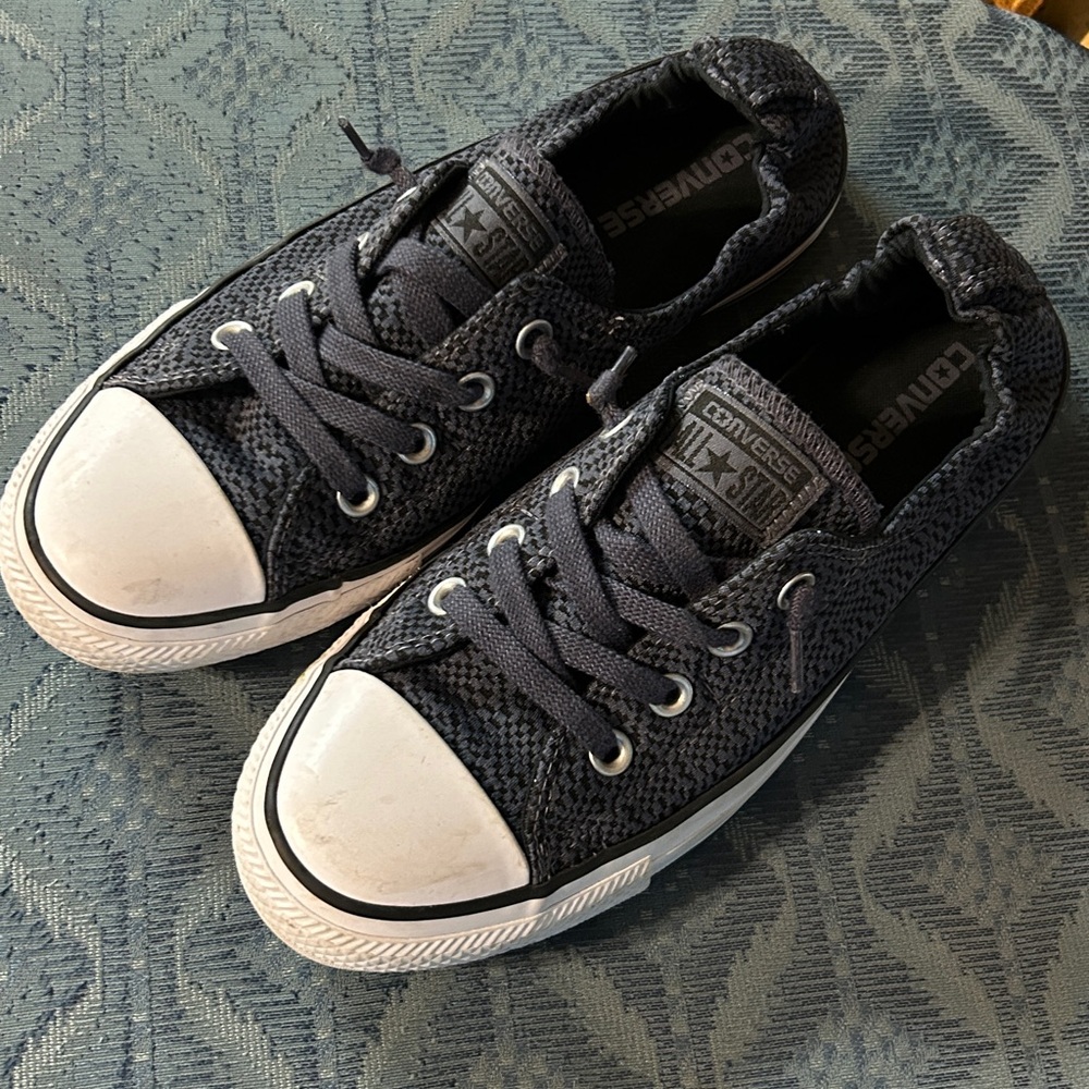 Converse Women’s Dark Gray Sneakers, slip-ons - Picture 2 of 9